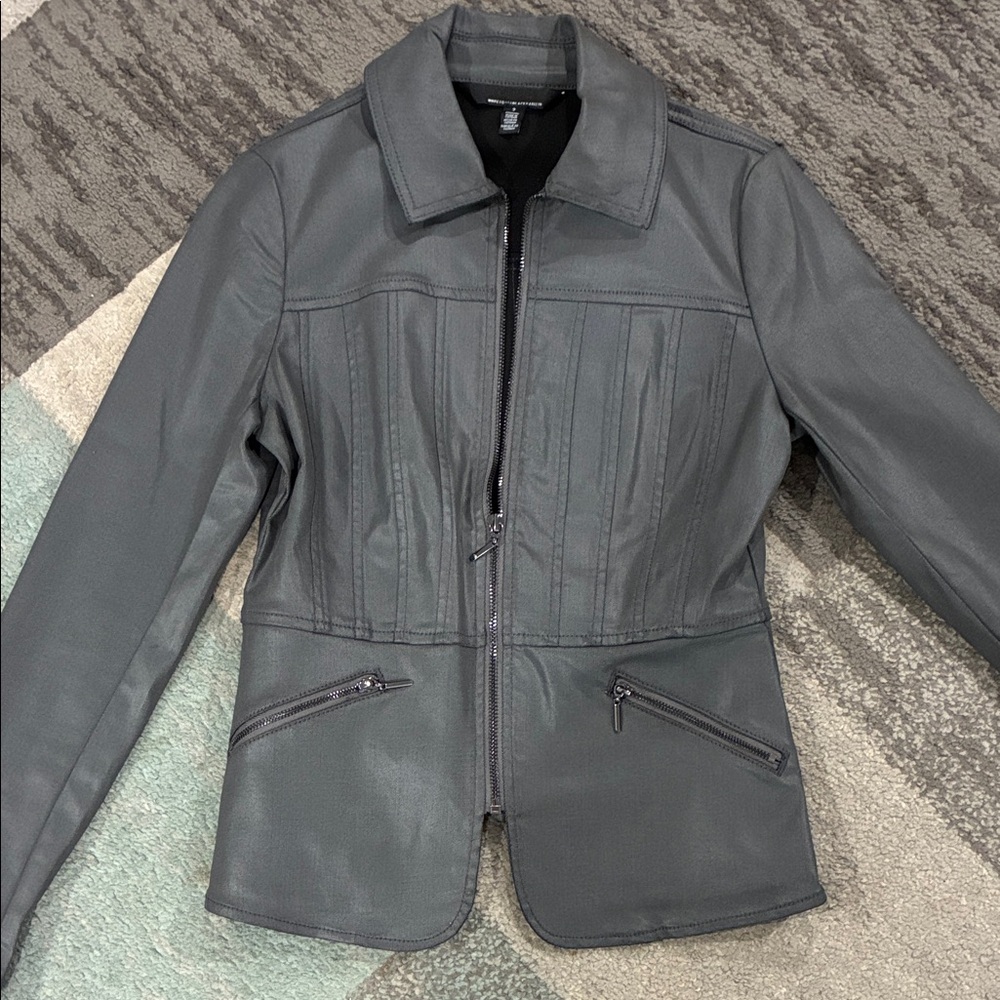 White House Black Market Seamed Coated Motor Women’s Jacket